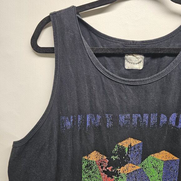 Nintendo 64 Tank Top Sz XXL | Black Sleeveless Retro Gamer Shirt Distressed Logo - Picture 5 of 14